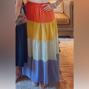 Color Block maxi skirt size medium